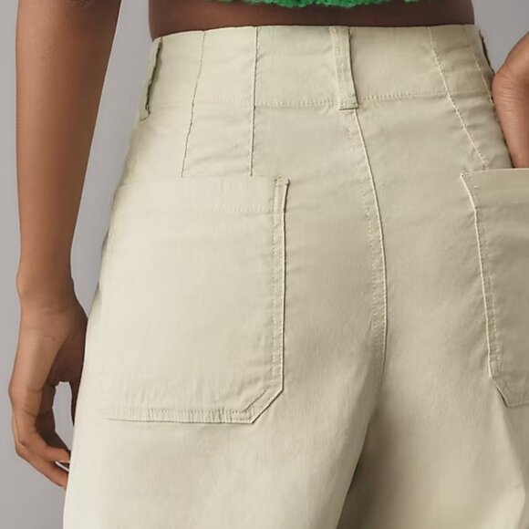 Anthropologie The Colette Cropped Wide-Leg Pants by Maeve 29 new mint color nwt - Picture 3 of 5